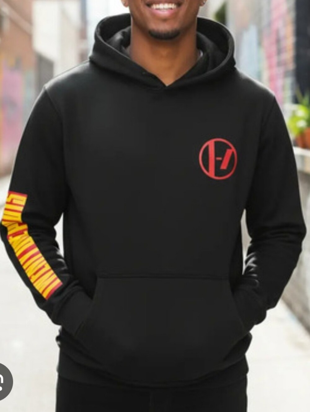 Hot Topic Mens Twenty One Pilots Black Hoodie Size L
